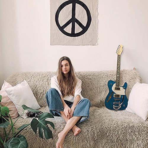 ZUWEI Semi Hollow Body Electric Guitar,TL Series Electric Guitar,3A