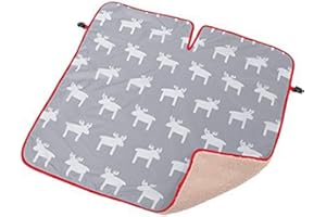 WINGOFFLY Baby Stroller Pram Carrier Windproof Warm Blanket Baby Car Seat Cover with Clip (Gray)