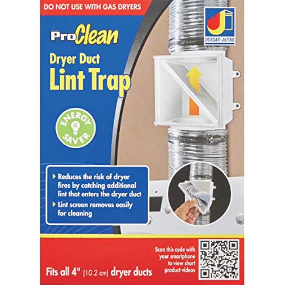 PCLT4WZW Home & Kitchen Features Dryer Duct Lint Trap, 1Pack