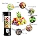 Portable Blender, USB Travel Juice Cup Baby Food Mixing Juicer Machince with Updated 6 Blades with Powerful Motor 4000mAh Rechargeable Battery,13Oz Bottle(black)