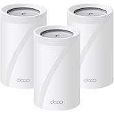 TP-Link Deco BE11000 Tri-Band WiFi 7 Mesh (Deco BE65 Pro) - 11 Gbps, 6 GHz/5 GHz/2.4 GHz Bands, 5 Gbps Ports, MLO, 320 MHz Ch