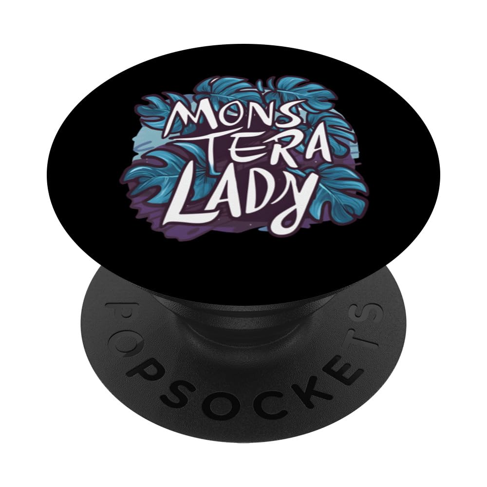 Monstera Lady Monstera Leaf Plant PopSockets Swappable PopGrip