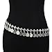 SUNSCSC Silver Plated Coin Belly Dancing Tassel Waist Chain Belt Gypsy Bohemian Hippie Shimmy