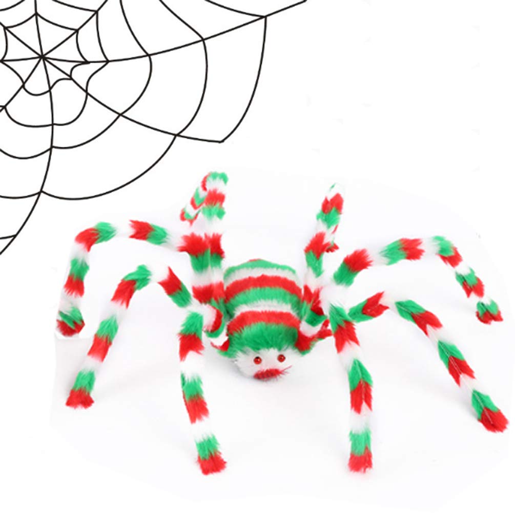UNKNOK 90cm Giant Spider, Halloween Hairy Spider Scary Fake Spider for Outdoor Decor