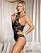 ohyeah Women See Through Plus Size Teddies Lingerie Lace Bodysuit Nightwear Black XXXXX-Large=US 16-18