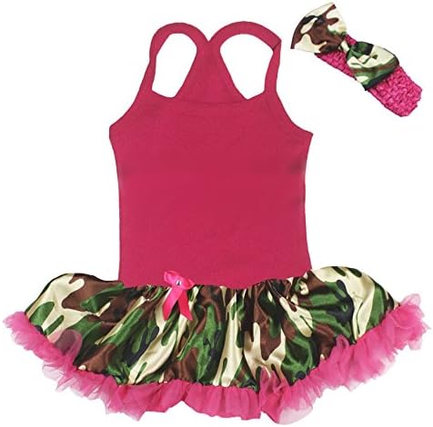 pink camo tutu dress Amazon.com: Petitebella Princess Hot Pink Halter Neck Baby Dress Camouflage  Tutu Set Nb-24m (0-6 Months): Clothing, Shoes & Jewelry