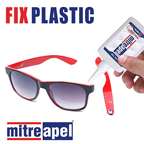 MITREAPEL Super CA Glue (3.5 oz.) with Spray Adhesive Activator (13.5 fl oz.) -Crazy Clear Craft Glue for Wood, Plastic, Metal, Leather, Ceramic - Cyanoacrylate Glue for Crafting and Building (2 Pack)