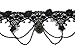 Udobuy®Gothic Women Black Lace Choker Beads Tassels Chain Pendant Necklace for Wedding Party Halloween Decorations (Short Style)