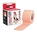 RockTape Original 2-Inch Water-Resistant Kinesiology Tape, 20 Pre-Cut Strips, Beige
