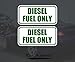 OwnTheAvenue x2 Diesel Fuel Only Sticker Decal Tank Fuel Door Set Pack lot 4" Each LargeVers. primary