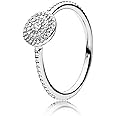 Pandora Elegant Sparkle Ring - Sterling Silver Ring for Women - Layering or Stackable Ring - Gift for Her - Sterling Silver with Clear Cubic Zirconia - Size 7