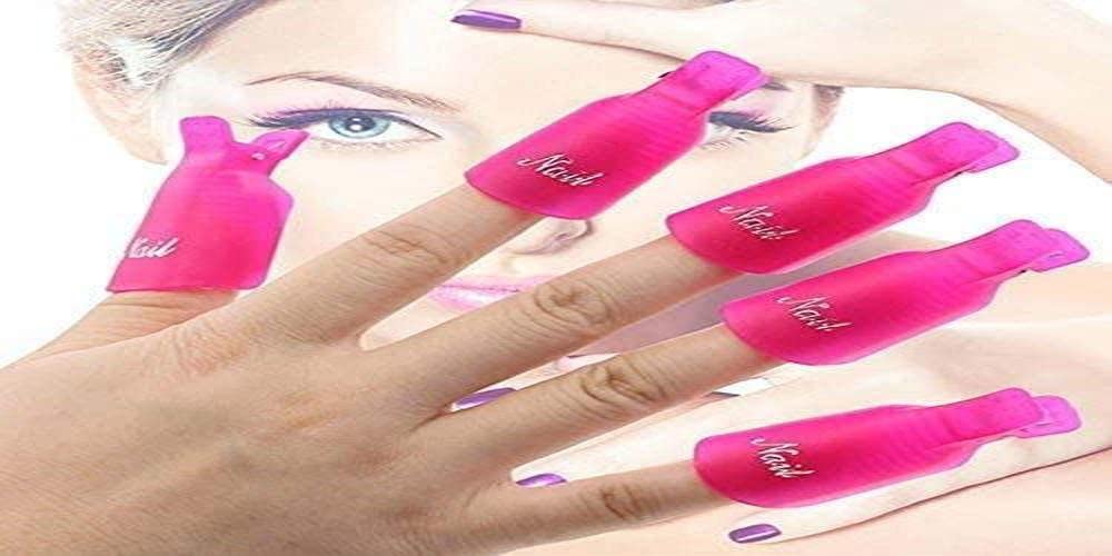 G4GADGET Heavy Duty 10Pcs Plastic Acrylic Nail Art Soak Off Clip Cap UV Gel Polish Remover Wrap Nail