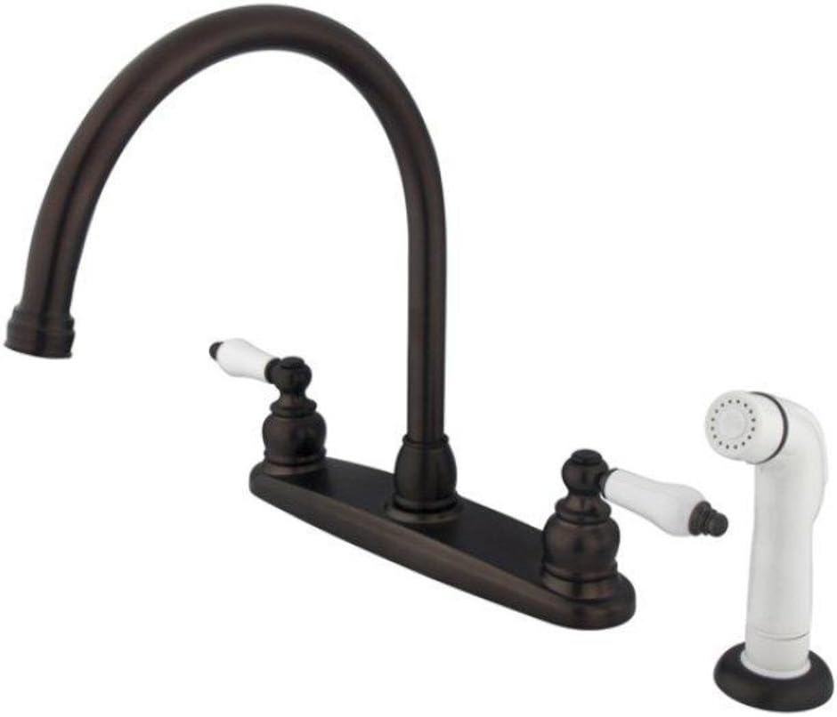 Elements of Design EB725 Victorian Two Handle Goose Neck Kitchen Faucet
