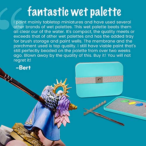 Palette Humide Yamobi Pour Peinture Acrylique - Boîte Portable Avec éponge Et 90 Feuilles Hydro - Garde Les Couleurs Fraîches 48h