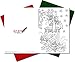 Art Eclect Adult Coloring Christmas Cards 10 Cards With 10 Unique Designs, 5 Red and 5 Green Envelopes Included (Christmas Set C1)