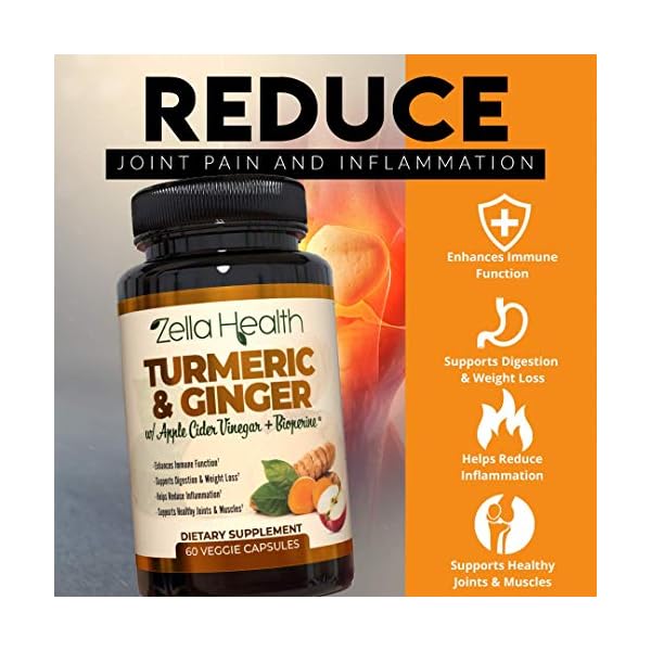 Zella Health Turmeric & Ginger with Apple Cider Vinegar and Bioperine