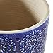 Amazon Brand – Stone & Beam Cylindrical Modern Ceramic Floral Embossed Decorative Planter Flower Pot, 4.4