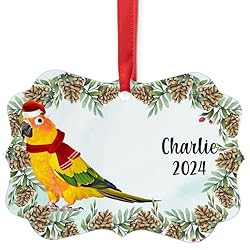 Sun Conure Parrot Christmas Ornament 2024