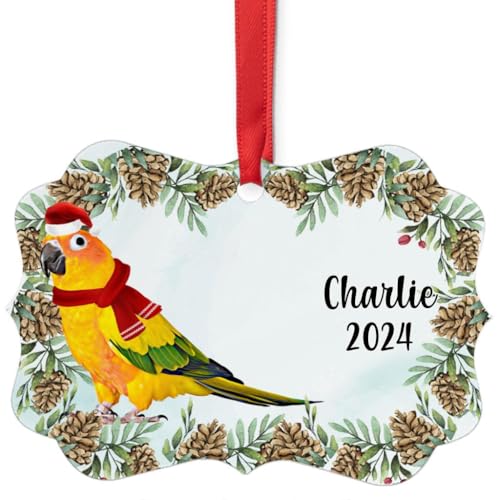Sun Conure Parrot Christmas Ornament 2024