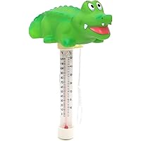 XY-WQ Floating Pool Thermometer Gator, Large Size Easy Read with String for Outdoor and Indoor Swimming Pools and Spas…