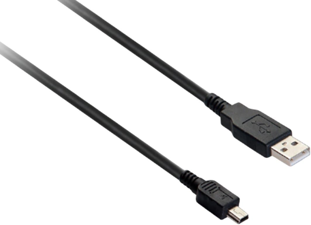 V7 V7E2USBAMIB-1.8M 1.8 m Male to Male USB 2.0 A to Mini-B Cable - Black, 1.8 Meters