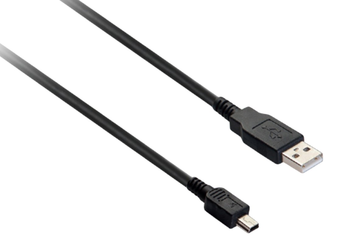 V7 V7E2USBAMIB-1.8M 1.8 m Male to Male USB 2.0 A to Mini-B Cable - Black