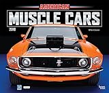 American Muscle Cars 2018 14 x 12 Inch Monthly Deluxe Wall Calendar with Foil Stamped Cover, Racing by 