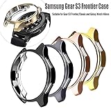 Case Compatible for Samsung Gear S3 Frontier SM-R760,HMJ Band All-Around Protective Bumper Slim Plated TPU Case Scratch-Proof Cover Shell for Samsung Gear S3 Frontier/Classic Galaxy Watch 46mm SM-R800