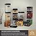 Chef's Path Airtight Food Storage Container Set - 12 PC Set - 16 BONUS Chalkboard Labels & Marker - BEST VALUE Kitchen & Pantry Containers - BPA Free - Clear Durable Plastic with Black Lids