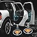 ZOZ 2pcs Wireless No Drill Type LED Laser Car Door Light Welcome Projector Light Logo Ghost Shadow Emblems Magnet Sensor Easy Installing (Superman)