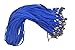 Blue Lanyard Clip Bulk 50PCS 33-Inch Badge Lanyards with Clip Office Neck Flat Cotton Lanyard with Badge Bulldog Clip Blue lanyards for id Badges (Blue)