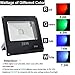 ZHMA RGB LED Flood Light,20W Color Changing Outdoor Light,16 Colors & 4 Modes Floodlight,Remote Control Security Lights,Waterproof Wall Washer Light with US 3-Plug