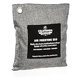 Charcoal Deodorizer Car Freshener Bags - 200 Gram - Odor Neutralizer, 100 Percent Natural Chemical-Free, Naturally Activated Bamboo Air Purifying Bag, Unscented by California Home Goods