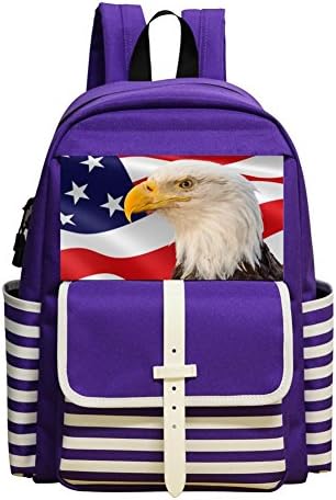 School Bag American Eagle Flag Student Backpack Purse for Children