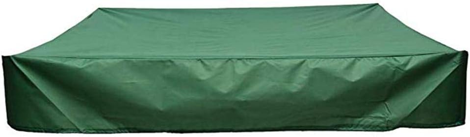 sofulaile Sand Pit Cover Green Anti-UV with Traction Rope Suitable for Children's Bunker Protection