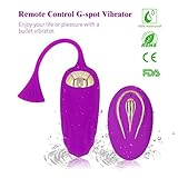 YICO Remote Control Bullet Vibrator Massager Wireless Vibrating Love Eggs Mini Clitoral Stimulator Rechargeable Waterproof Silicone Silent Adult Sex Toys 12 Mode Viberate Vibe for Women Couples,Purple