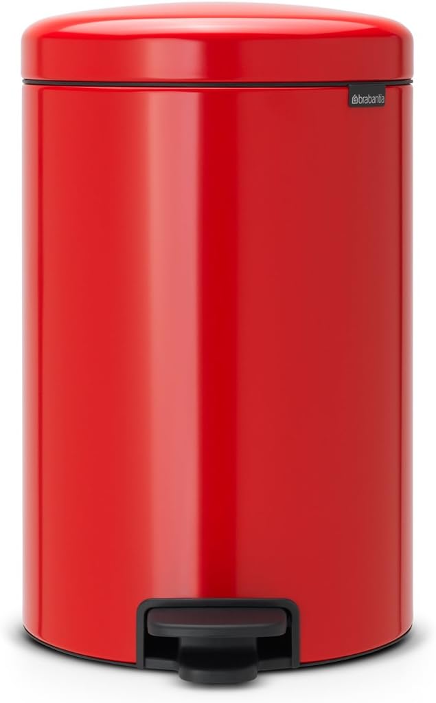 Brabantia NewIcon Pedal Bin 20L (Passion Red) SoftClosure Rubbish Bin