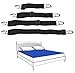 Adjustable Bed Sheet Fasteners Suspenders - 8 Packs of Sheet Suspenders Gripper Holders Elastic Straps Clips for Various Bed Sheets,Mattress Covers, Sofa Cushion(Black)