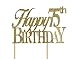 All About Details Gold Happy-75Th-Birthday Cake Topper