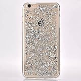 iPhone 6 Case, doopoo TM iPhone 6S Case, Luxury Soft Bling Glitter Sparkle Hybrid Bumper Case with Liquid Infused with Glitter and Stars For Iphone 6/Iphone 6S - (silver)