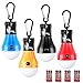 DealBang Compact LED Camping Light Bulbs with Clip Hook 150 Lumens LED Hanging Tent Light for Camping, Hiking Backpacking, Fishing, Hurricane,Emergency (Multi w/Black,4-Pcs)