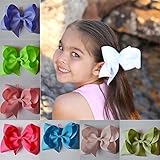 Bzybel Boutique Large Big Huge Hair Bow Clips Grosgrain Ribbon Barrettes Headbands Party Oversize Hair Clips for Young Girls Teens young Women
