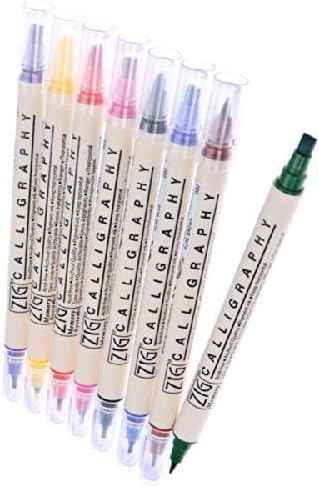 Zig Memory System 2 End Calligraphy Pen - Pure Green