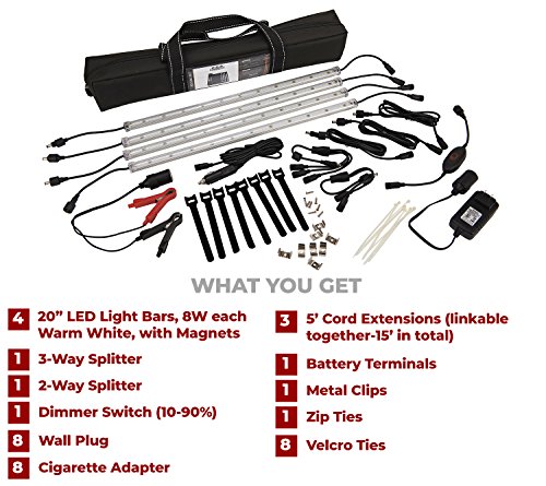 Offroading Gear Waterproof LED Lighting Kit, Portable and for Camping/Patio/RVs/Outdoor