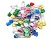 yueton Pack of 50 Assorted Color Plastic Head Baby Safety Pins Safety Locking Baby Cloth Diaper Nappy Pins (Square)