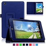 Infiland Acer Iconia B1-730HD Case, Folio PU Leather Slim Fit Stand Cover for 7inch Acer Iconia One 7 B1-730HD Tablet Only, Navy
