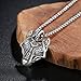 Everydaying Viking Wolf Head Necklace, Sons of Fenrir Pendant, Norse Forest Wolf Necklace, Pagan Nordic Amulet Necklace, Original Animal Jewelry, Handmade Viking Jewelry Gift for Men Unisex