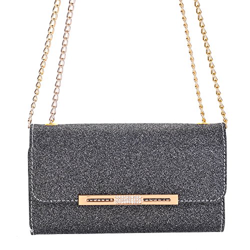 image for TechCode Galaxy S8 Wallet Phone Case, Women Candy Colour Bling Shiny B