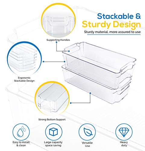 Utopia-Home-Set-of-8-Pantry-Organizers-Includes-8-Organizers-4-Large-4-Small-Drawers-Organizers-for-Freezers-Kitchen-Countertops-and-Cabinets-BPA-Free-Clear-Plastic-Pantry-Storage-Racks