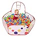 Pop Up Kids Ball Pit, Bundle Combo with 200 Colored Plastic Balls (BPA Free) - Playing Tent with Basketball Hoop - Ideal for Fun, Education and Therapy for Toddlers, Babies, kids - Indoor/Outdoor Play
